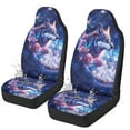 thumbnail image 1 of Yuyamidu Wolf Car Seat Covers Full Set of 2 Galaxy Vehicle Front Seats Covers Stretchy Washable Car Accessories Bucket Seat Cover, 1 of 7