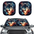 thumbnail image 1 of Yuyamidu Wolf Car Sun Shade for SUV Truck Van 2 Piece Galaxy Car Windshield Shades Universal Car Windshield Visor Sun Shade Fashion Sunshades for Car Windows, 1 of 5