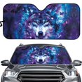 thumbnail image 1 of Yuyamidu Wolf Car Sunshade Starry Sky Car Windshield Cover for SUV Truck Van Accessories Butterfly Auto Heatshield Visor Blocks UV Rays Keep Your Vehicle Cool, 1 of 5
