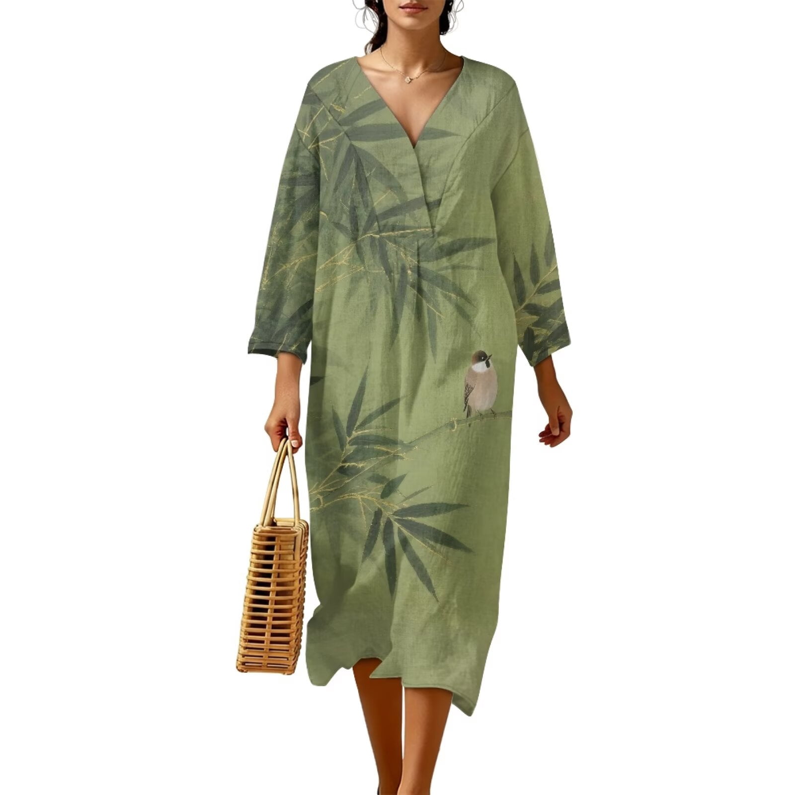 Yuyamidu Japanese Blue Fish Women's Linen Dress Loose Fit Size M Flowy  Elegant Sundress with Sleeves Loose Summer Beach Dress Japanese Style  Outfits - Walmart Business Supplies