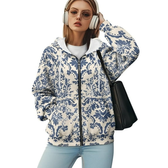 Yuyamidu Womens Sweatshirts Gothic Hoodie Womens Tie Dye Sweatshirt Full Zip Hoodies for Women Oversized Heavyweight Zipper Hoodie Vintage Y2k Full Zipup Couples Streetwear XS