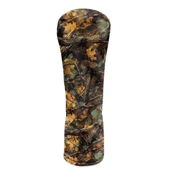 Yuyamidu Wood Golf Club Head Cover with Soft Lining Camo Hunting Driver Fairway Wood Hybrid Headcover Waterproof PU Leather Golf Club Cover Gift for Golfers