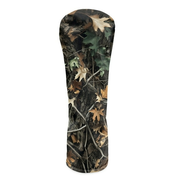Yuyamidu Wood Golf Club Head Covers Camo Hunting Driver Headcover Hybrid Headcover Fairway Wood Head Covers PU Leather for Golf Clubs