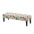 thumbnail image 1 of Yuyamidu Xmas Bench Cover for Dining Table Reindeer Jacquard Bench Seat Protector Cover for Living Room Washable Rectangle Seat Protector Gift for Holiday, 1 of 8