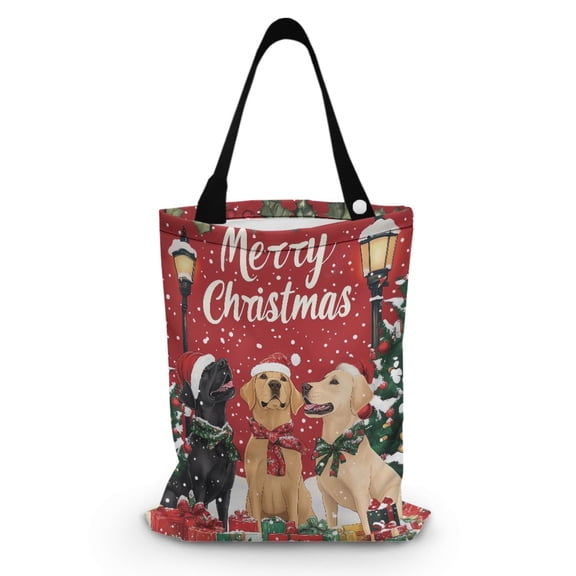 Yuyamidu Xmas Dog Car Trash Bag for Truck SUV Van Accessories Christmas Car Rubbish Bag Reusable Auto Waste Bag with Snap Buttons Strap Home Use Storage Bag, Red