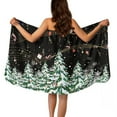 thumbnail image 1 of Yuyamidu Xmas Tree Body Wrap Towel for Women Size M Music Note Knee Length Bath Wrap with Pocket Christmas Shower Towel Wrap with Pocket Comfortable Bath Towels, 1 of 7