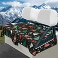thumbnail image 1 of Yuyamidu Xmas Tree Flannel Golf Cart Seat Covers Reindeer Club Car Seat Cushion Covers for More 2 Person Seats Christmas Warm Golf Cart Seat Towel Blanket, 1 of 8