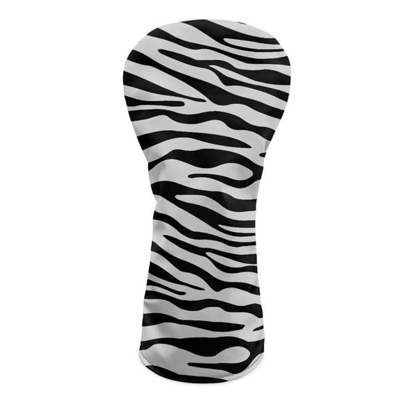Yuyamidu Zebra Stripe Golf Head Covers PU Leather Golf Club Head Cover for Driver Fairway Hybrid Men Women, Waterproof Golf Accessory
