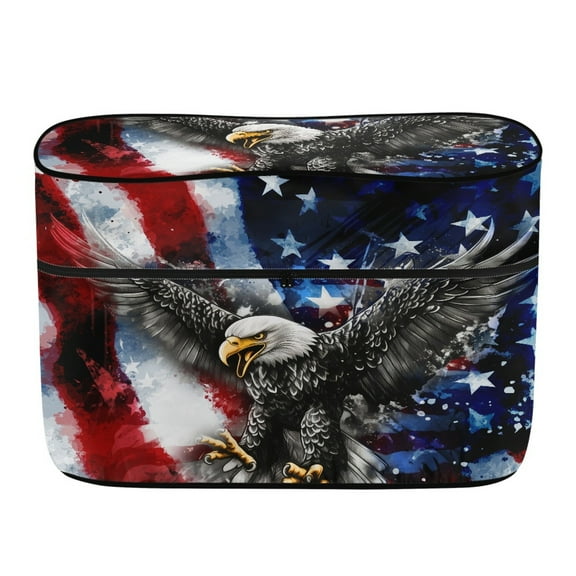 Yuyamidu Eagle Propane Tank Cover Double 20 lb Propane Tank Cover for RV Trailer, American Flag Cylinder Protective Covers for RV Trailer Camper