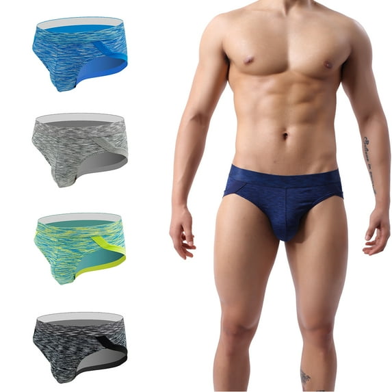 Yuyangdpb Men's Bikini Underwear Sexy Bulge Enhancing Pouch Briefs N1158Muti/4pack m