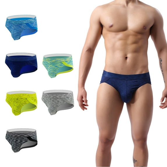 Yuyangdpb Men's Bikini Underwear Sexy Bulge Enhancing Pouch Briefs N1158Muti/6pack-S