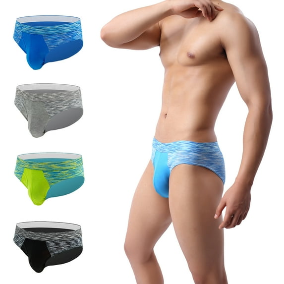 Yuyangdpb Men's Bikini Underwear Sexy Pouch Briefs Muti02/4pack-XL