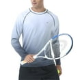 thumbnail image 1 of Yuyangdpb Men's Long Sleeve Swim Shirts Rashguard UPF 50+ UV Sun Protection Shirt Athletic Workout Running Hiking T-Shirt Swimwear White Gradient Grey S, 1 of 7