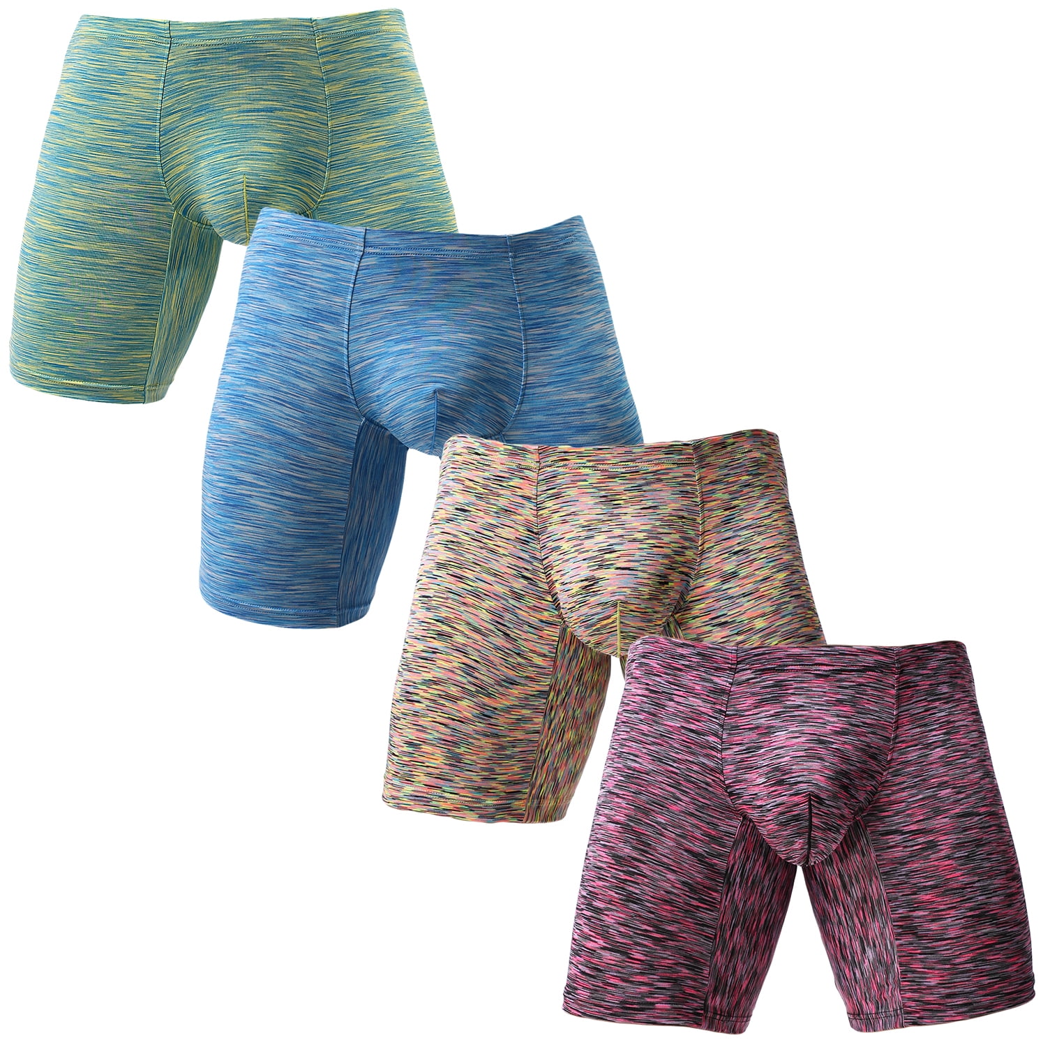 Yuyangdpb Men's No Ride Up Boxer Briefs Long Leg Underwear Low Rise