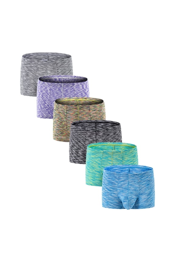 Men's No Ride up Boxer Briefs Underwear Trunks with Pouch Multi02/6pack M