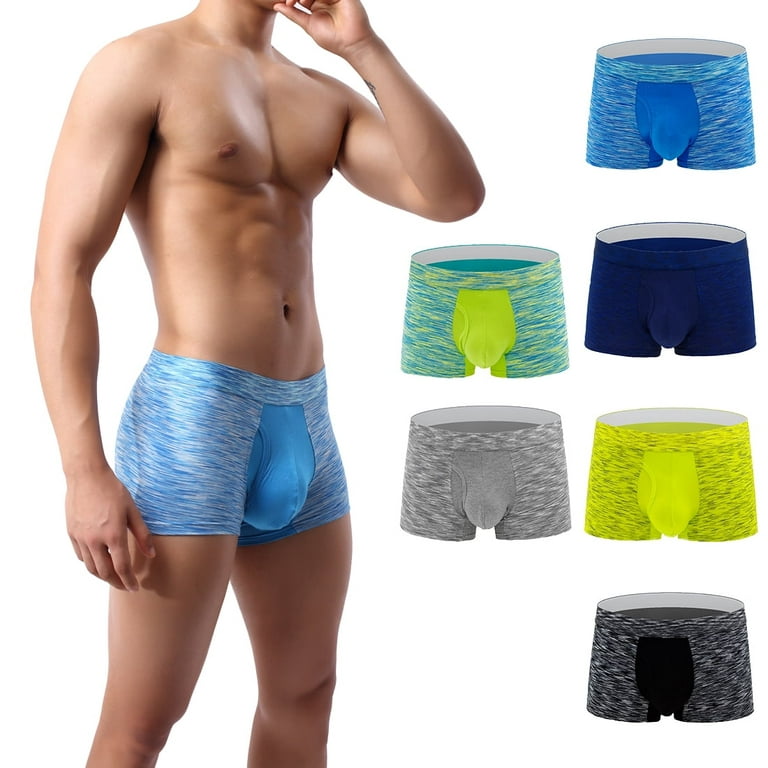 Men's No Ride Up Boxer Briefs Long Leg Underwear Low Rise Trunks with Pouch  : : Clothing, Shoes & Accessories