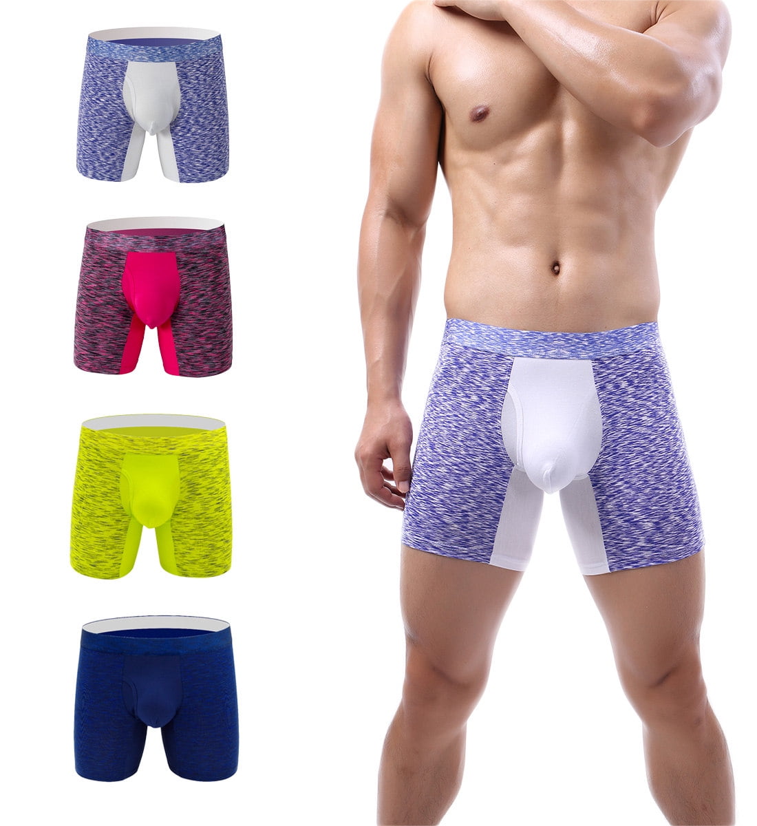 smaconsum Men's Boxer Briefs Tagless Briefs with Pouch No Ride Up 3-Pack/M