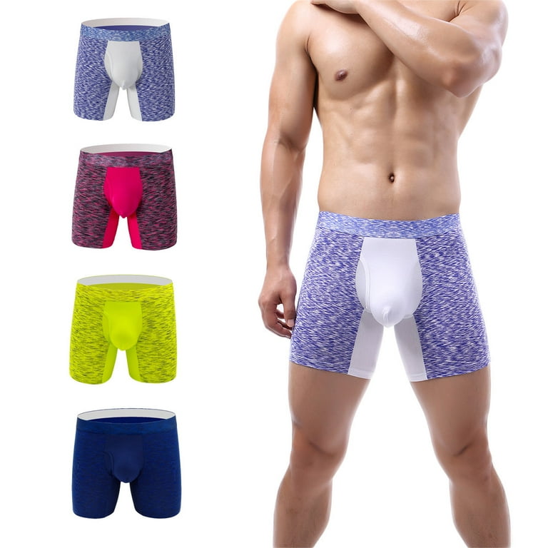 Yuyangdpb Men's Pouch Underwear Performance No Ride Up Boxer Briefs  Muti02/4pack M
