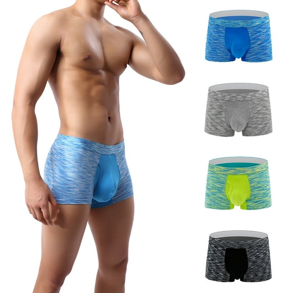 Yuyangdpb Men's Pouch Underwear Trunks Performance Boxer Briefs Short-leg Muti01/4pack S