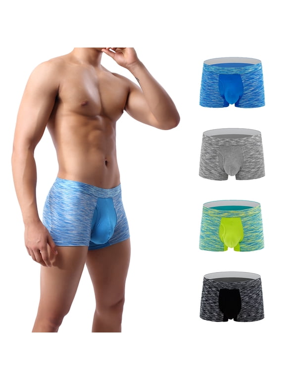 Men's Pouch Underwear Trunks Performance Boxer Briefs Short-leg Muti01/4pack S