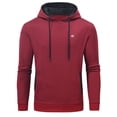 thumbnail image 1 of Yuyangdpb Men's Pullover Hoodies Warm Long Sleeve Drawstring Casual Hooded Sweatshirts with Kanga Pockets Burgundy L, 1 of 7