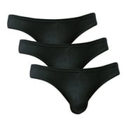 Xidunhg Men's Supersoft Modal Briefs Low Rise Lightweight Underwear Black/3pack L