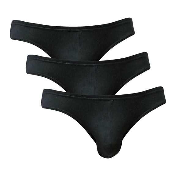 Xidunhg Men's Supersoft Modal Briefs Low Rise Lightweight Underwear Black/3pack L
