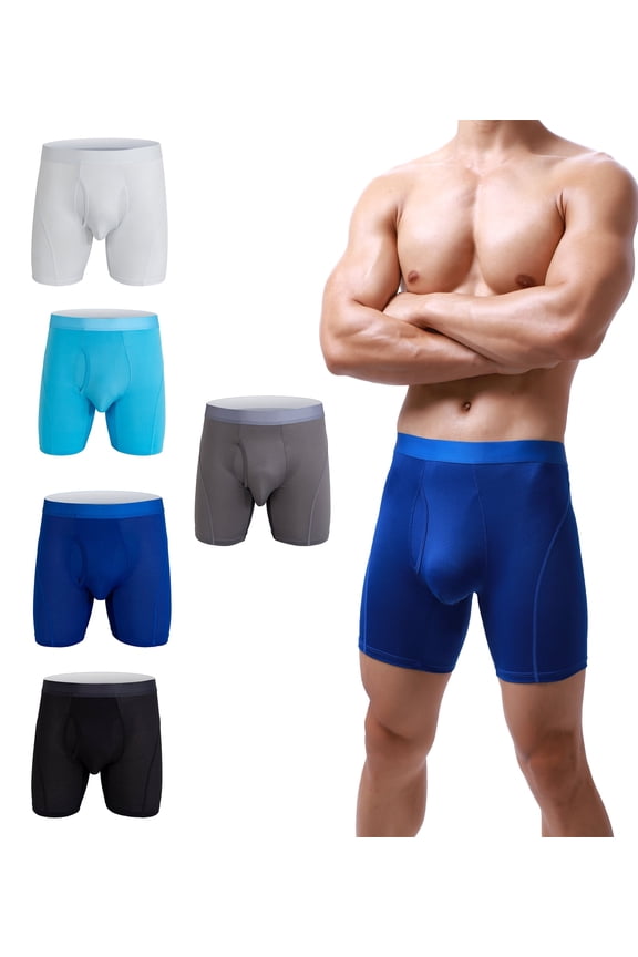 Men's Underwear No Ride Up Boxer Briefs 202115Muti/5pack L