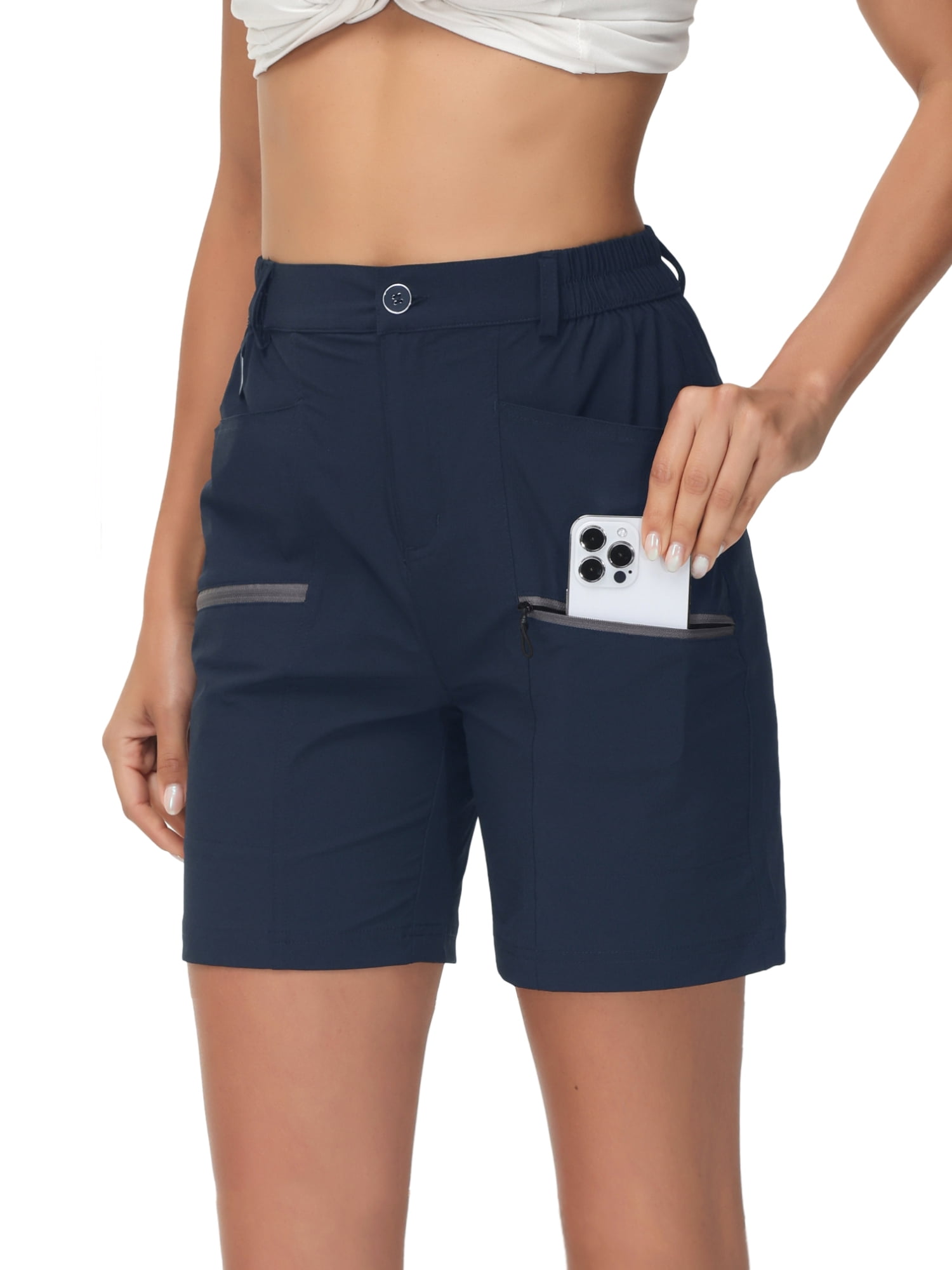 Yuyangdpb Women's Hiking Cargo Shorts Quick Dry Nylon Shorts Summer