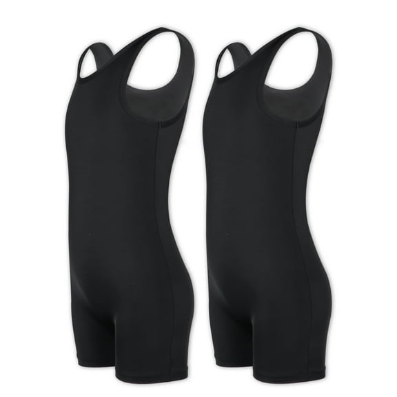 Yuyuekeji 2 Pack Little Girls Gymnastics Leotards ,Kids Skinny Dance Sleeveless Unitards Size 4-11