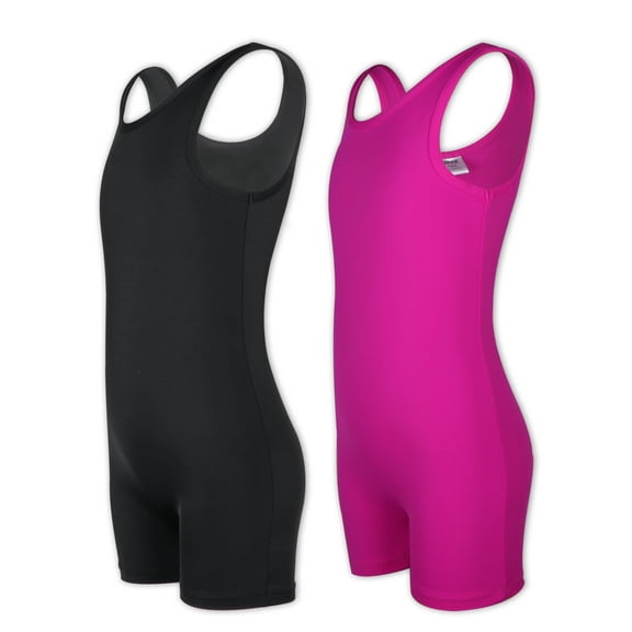 Yuyuekeji 2 Pack Skinny Leotard for Girls,Gymnastics Dance Sleeveless Unitards Size 4-11