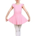 thumbnail image 1 of Yuyuekeji Cute Ballet Leotards for Girls, Soft Ruffle Short Sleeve Leotard for Girls Dance with Dance Skirt, HotPink 10-11 T, 1 of 7