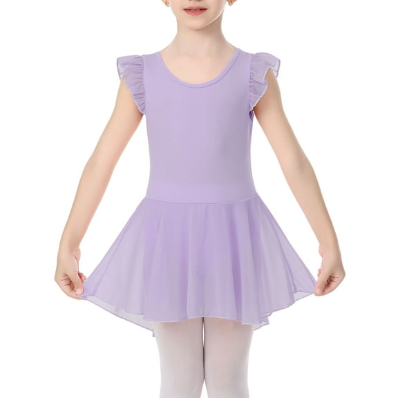 Yuyuekeji Ruffle Sleeve Ballet Comfortable Leotards (Girls)