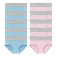 thumbnail image 1 of XuJwPNcy 10 Pack Women's Cotton Underwear Plus Szie Full Coverage Panties Solid Briefs Soft Stretchy Underpants, 1 of 4