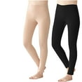 thumbnail image 1 of XuJwPNcy 2 Pack Winter Warm Leggings for Women Elastic High Risethick Thermal Underwear Bottom Fleece Lined Tights, 1 of 2