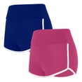 thumbnail image 1 of XuJwPNcy 2 Pack Women's Yoga Short Pants Sport Shorts Summer Athletic Cycling Hiking Workout Shorts, 1 of 6