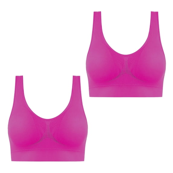 XuJwPNcy 2pc Sports Bras for Women Comfortable Full Coverage Workout Yoga Bra Wireless Removable Pads Running Bra