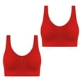 thumbnail image 1 of XuJwPNcy 2pc Sports Bras for Women Comfortable Full Coverage Workout Yoga Bra Wireless Removable Pads Running Bra, 1 of 7