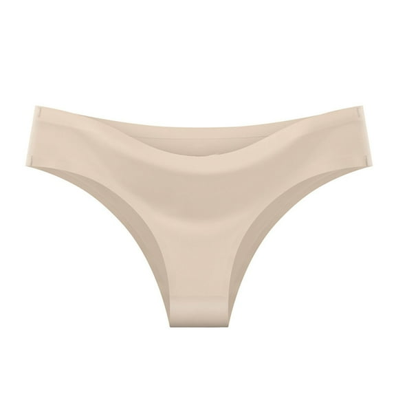 XuJwPNcy 2pc Women's Soft Seamless Bikini Cut Underwear Ladies No Show Low Rise Coverage Comfy Panties