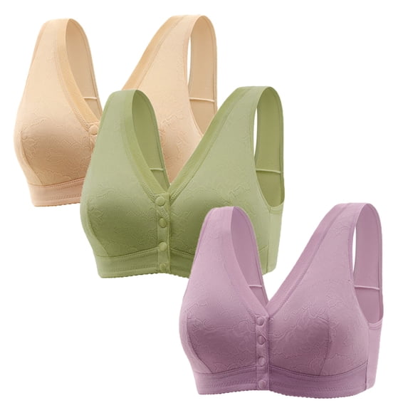 XuJwPNcy 3 PCS Bras for Womens Comfort Wireless Bra No Underwire Bralettes Soft Push up Everyday Bras