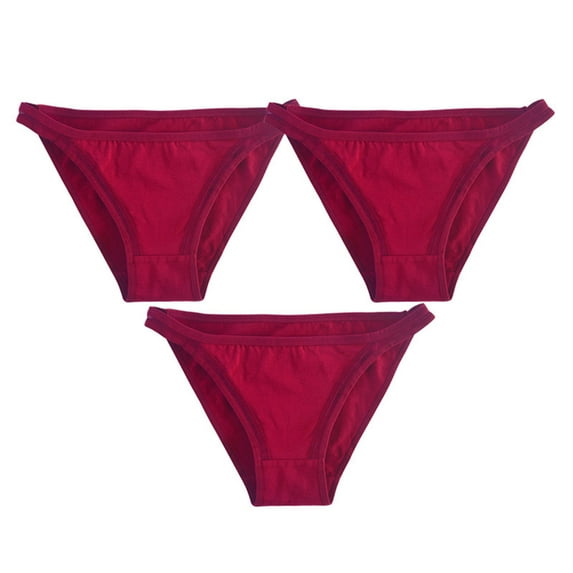 XuJwPNcy 3 Pack Bikini Underwear for Women Soft Stretch Panties No Show Ladies Breathable Briefs