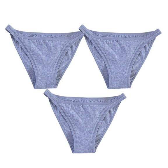 XuJwPNcy 3 Pack Bikini Underwear for Women Soft Stretch Panties No Show Ladies Breathable Briefs