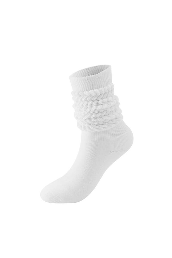3 Pack Slouch Socks for Women Ribbed Knit Scrunch Socks for Winter Thick Long Knee High Socks