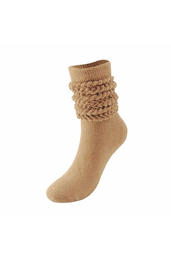 3 Pack Women Slouch Socks Long High Thigh Ribbed Knit Socks Soft Scrunch Socks Thick Long Knee High Socks