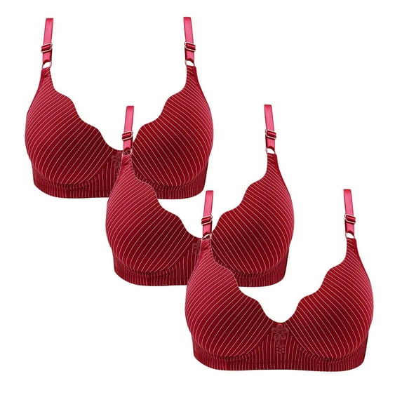 XuJwPNcy 3 Pc Bras for Women Wireless Push up Seamless Everyday Comfort Breathable Adjustable Wirefree Bras