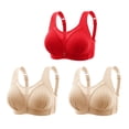 thumbnail image 1 of XuJwPNcy 3 Pieces Womens Bras Mesh Comfort Breathable Wireless Bras Soft Padded Full Coverage Everyday Bra, 1 of 6