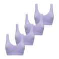 thumbnail image 1 of XuJwPNcy 4 PCS Sports Bras for Women Seamless Wireless Comfy Yoga Bralette Basic Support Bras for Workout, 1 of 5