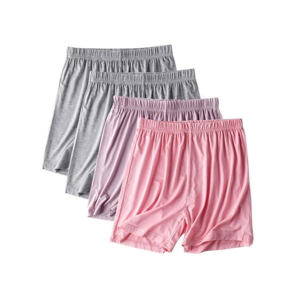 XuJwPNcy 4 Pack Shorts for Women Plus Size Pjs Shorts Soft Comfy Stretch Pajama Lounge Shorts Sleepwear Loungewear for Women