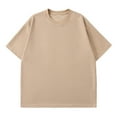 thumbnail image 1 of Yuzhih Big and Talls T Shirts for Men Summer Casual Breathable Short Sleeve Tees Crewneck Knitted Solid Color Clothes, 1 of 3