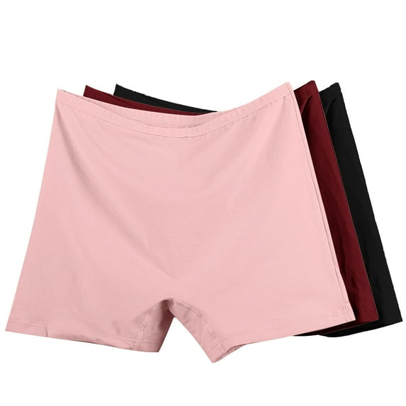 XuJwPNcy Boyshorts Panties for Women Plus Size Cotton Boxer Briefs High Waist Comfy Underwear Soft Stretch Boy Shorts 3 Pack